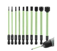 Jeu de forets à six pans creux - Adaptateur d'entraînement hexagonal 6,35 mm - magnétiques pour entrepôts, garages, chantiers, bricolage, ateliers, projets et