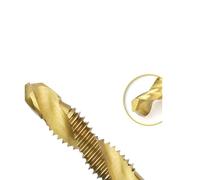 Jeu de forets à tarauder, fraiser, ébavurer, foret combiné métrique, foret composé en acier rapide(Gold M3x0.5)