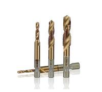 Jeu de forets à tarauder, HSS4341/6542 Metric Thread Tap Set M3-M12 1/4 inch Hex Shank TiCN Coated 7pcs(M3x0.5)