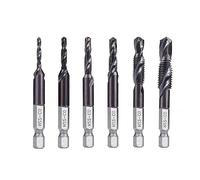 Jeu de forets à tarauder, Jeu de forets taraudeurs métriques HSS revêtus VAPO M3-M12, queue hexagonale 1/4(2pcs (M8 M10))