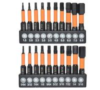 Jeu de forets clés Allen | Kit de perceuse hexagonale métrique et pouces en acier S2 - Forets hexagonaux polyvalents | Pour automobile, maison, électricité, mécanique, industrie, construction