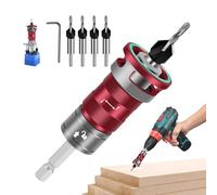 Jeu de forets de fraisage | Pièces Réglable Profondeur Butée Outils de Travail du Bois - Jeu de Forets à Changement Rapide - Pour Bois Multibois et Métal Non Ferreux Aluminium