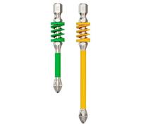 Jeu de forets de tournevis, tournevis magnétique 2 pièces, taille standard avec pointes antidérapantes, matériau en acier robuste, fonction de mécanisme à ressort, travail d'électricien de technicien