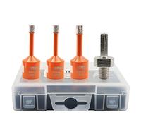 Jeu de forets diamantés - BGTEC 6/6/8mm et 1pc Hex Shank Adapter pour Céramique Porcelaine Marbre Granite,M14 Thread