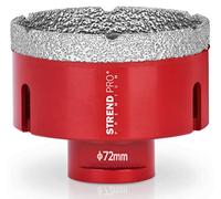 Jeu de forets diamantés pour carrelage/verre/pierre calcaire |72 mm| Scie cloche PREMIUM pour meuleuse d'angle Flex M14 | Carrelage en céramique/grande pierre | Couche de diamant dense