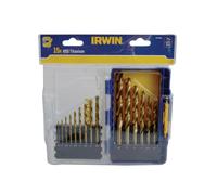 Jeu De Forets En Métal HSS Titanium Irwin, 15 Pièces IRWIW3038501