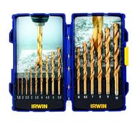 Jeu de forets en métal Irwin HSS Titanium; 1,5-10 mm; 15 unités