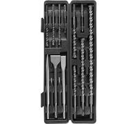 Jeu de forets et burins Strend Pro SD043, 12 pièces, SDS+, en mallette
