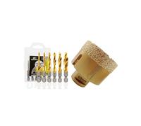 Jeu de forets et de tarauds combinés et SHDIATOOL Foret diamanté pour carrelage avec filetage M14