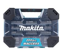 Jeu de forets et mèches MAKITA 200 pièces dans un coffret en plastique E-22610