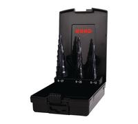 Jeu de forets étagés ULTIMATECUT D. 6-12/6-20/6-27 mm HSS à goujures hélicoïdales 3 pièces coffret en plastique RUKO