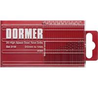 Jeu de forets hélicoïdaux A191 DIN 338 TypeN D.0,3-1,0x0,5mm HSS 20pcs.boîte ronde DORMER