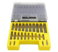 Jeu de forets hélicoïdaux Boîte en plastique de 150 mini forets hélicoïdaux for pâte frite, petite boîte 0,4 à 3,2 mm, ensemble tige droite for