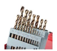 Jeu de forets hélicoïdaux en acier rapide au Cobalt M35, accessoires de forets de perçage pour le métal pour le traitement de l'acier inoxydable(1.5-6.5mm(13pcs))