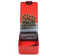 Jeu de forets hélicoïdaux Lot de 25 forets hélicoïdaux à tige droite en cobalt M35 HSS-Co 1 13 mm for le perçage du métal, bois, l'acier inoxydable, fer et l'aluminium(25Pcs with box)