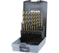 Jeu de forets hélicoïdaux Ruko DIN338 type UNI diamètre 1-10mm 0,5mm croissant HSS-Co 19pcs. plastique - 228214RO