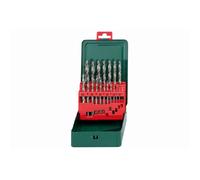 Jeu de forets pour le métal Metabo 627153000 HSS 19 pièces 1 mm, 1.5 mm, 2 mm, 2.5 mm, 3 mm, 3.5 mm, 4 mm, 4.5 mm, 5 mm, 5.5 mm