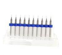 Jeu De Forets PCB, 10pcs PCB Print Circuit Board Carbure Micro Drill Bits Tool Set, Mini Twist Drill Bits Set Pour CNC SMT(0.2mm)