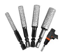 Jeu De Forets Pour Carrelage - Support Hexagonal, Panne À Souder Dure Stable, Transmission De Puissance Antidérapante Accessoires De Perçage Polyvalents Pour Grès Cérame, Émail Céramique, Marbre, Bois