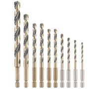 DEWALT DT20620-QZ HSS-G Jeu de forets pour le métal 10 pièces 3 mm, 3.5 mm, 4 mm, 4.5 mm, 5 mm, 6 mm, 8 mm, 10 mm protégé contre