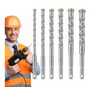 Jeu de forets pour marteau perforateur | Jeu de forets 6~16 mm | pour béton et matériaux durs - Pour verre, carrelage, céramique, porcelaine, brique, pierre, métal, atelier et améliorations