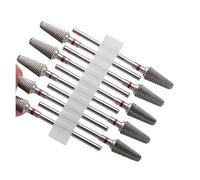 Jeu de forets pour perceuse à ongles, Lot de 10 forets à ongles en carbure for manucure, multicolores(No7 10pc(a3d))