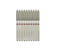 Jeu de forets pour perceuse à ongles, Lot de 10 forets à ongles for manucure, foret à cuticules diamanté à cône long (3 x 16 mm)(Ga0316d f(d))