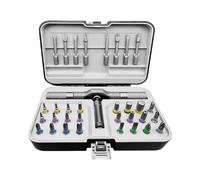 Jeu de forets pour tournevis - Acier alliage ergonomique, pointe de précision pour perceuses et tournevis, vélos, montres, lunettes, meubles, débutants, professionnels,