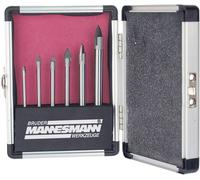 Jeu de forets pour verre et carrelage Brüder Mannesmann M54806 tige cylindrique 3 mm, 4 mm, 5 mm, 6 mm, 8 mm, 10 mm 1 set 6 pièces