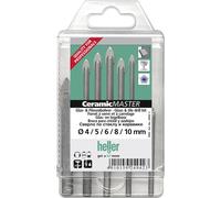Heller Tools QuickBit CeramicMaster, Foret pour le verre et le carrelage, L'expert pour les materiaux difficiles, 5 pièces 4/5/6/8/10