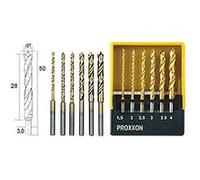 Proxxon Micromot 28 876 HSS Jeu de forets pour le métal 6 pièces 1.5 mm, 2 mm, 2.5 mm, 3 mm, 3.5 mm, 4 mm TiN tige cylindrique