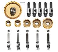 Jeu De Forets Trépans - Coupe Lisse De Précision À Verrouillage 5 Pièces - Cutter Pour Trou De Perçage | Pour L'installation De Serrures Et Le Travail De La Tôle, Usage Intérieur Pour