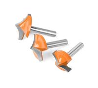Jeu de fraises à bois à tige de 6 mm, 1/4 po, 1/3 pièces, for gravure de pointes, plaque de porte, commande numérique, machines-outils de gravure(3Pcs 6mm Shank)