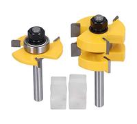 Jeu de fraises à rainure et languette réglables en forme de T, 3 dents, fraises professionnelles pour le travail du bois, pour la fabrication d'armoires et de meubles, tige en