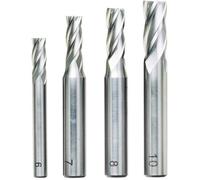 Jeu de fraises droites - Proxxon - 6 à 10 mm - HSS - Coffret en bois - DIN 844