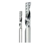 Jeu de fraises en spirale à cannelure unique, 3.175/4/5/6mm, tige 1F Up, jeu bout carbure, mèches routeur CNC for la gravure du bois, 5 pièces(5pcs 3.175x2.5x15x38)