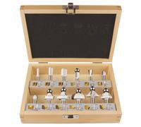 Jeu de fraises Makita dans un coffret en bois, 12 pièces D-53556