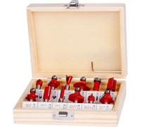 Jeu de fraises pour défonceuse Strend Pro, 12 pièces, en boîte, pour bois, 8 mm