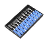 Jeu de fraises rotatives, 10 pièces 2.35 * 6mm fichiers rotatifs en carbure de tungstène ensemble d'outils de sculpture pour le travail des métaux pour outils rotatifs travail