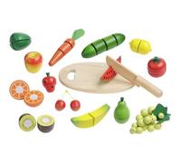 Jeu de fruits et légumes en bois pour la coupe - HOWA - 4867 - 16 pièces