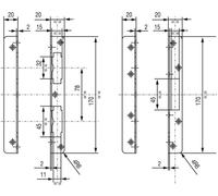Jeu de gâches équerres 101 pour 5000T204 VACHETTE - 16608000