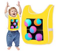 Jeu de Gilet de Ballon Chasseur - Gilet de pour, Ensemble de Jeu pour Attraper des balles Souples, équipement d'activité interactif avec 5 balles | Amusement extérieur pour Le Parc d'arr