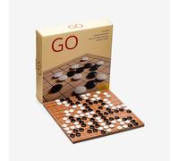 Jeu de GO 22,5 x 22,5 cm Plateau en bois artificiel couleur bambou Pièces en forme de lentille biconvexe de 14 mm de diamètre