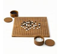 Jeu de Go Classique Plateau de Jeu Stratégie Plateau Élégant Cadre Grille Gravée Blanches Rangement Convient aux Familles Amis Domiciles Salles d'Attente Espaces, 42 42 8cm, Style to 4