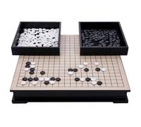 Jeu de Go en bois - ENGELHART - Goban Bois Grand Format 19x19 50x44x8 cm - 361 pierres 21 mm - Tiroirs intégrés