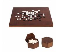Jeu de Go Ensemble Plateau Jeu de Table Jeu de Société Kit Complet avec Pierres en Imitation Jade et Plateau en MDF à Cadre Surélevé Gravé Adapté aux, 42 42 8cm, Style to 1