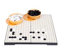 Jeu de Go magnétique - ENGELHART - Goban pliable 19x19 36x36 cm - 361 pierres magnétiques - Rangement intégré - Format voyage