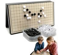 Jeu de go, Plateau de Jeu de Go Magnétique - Portable et Facile à Transporter, équipé de pièces convexes Uniques - Dimensions de l'échiquier : 19 x 19 (28 cm) - Très adapté aux débutants