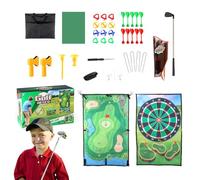Jeu de Golf Chip and Stick, Jeu de Chipping de fléchettes de Golf,Grand Tapis d'entraînement Double Face pour entraînement de | Kit de Tapis d'entraînement de Golf, Jeu de puces de bâton, Grand t