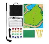 Jeu De Golf Chipping Battle, Set d'Entraînement Golf Enfant, Mat D'Entraînement Interactif avec De Practice pour Intérieur Et Extérieur
